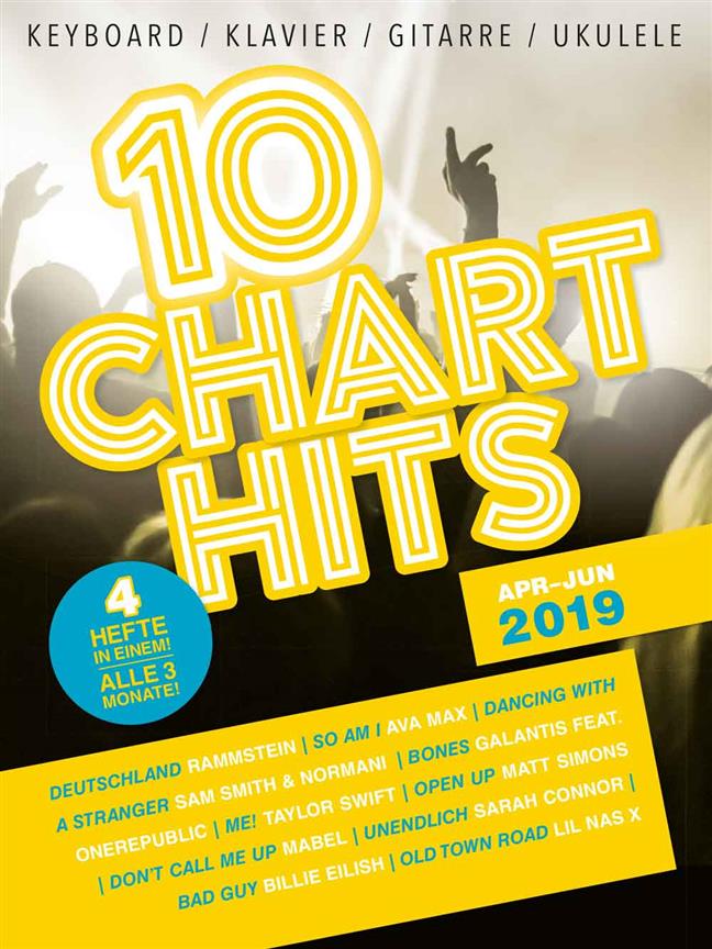 10 Charthits Apr Bis Jun 2019 Pvg Sheet Music Songbook