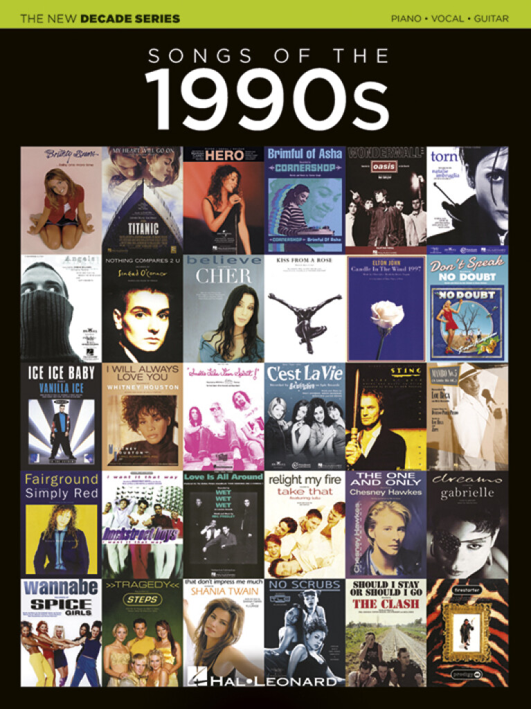 New Decade Series Songs Of The 1990s Sheet Music Songbook