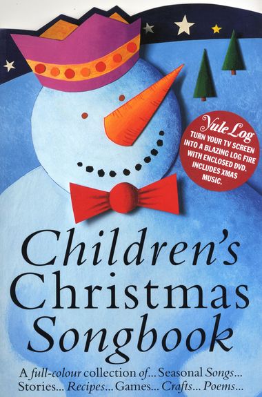 Childrens Christmas Songbook + Yule Log Dvd Sheet Music Songbook