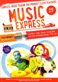 Music Express Age 6-7 Book 2 + Dvd-rom & 3 Cds Sheet Music Songbook