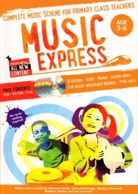 Music Express Age 5-6 Book 1 + Dvd-rom & 3 Cds Sheet Music Songbook