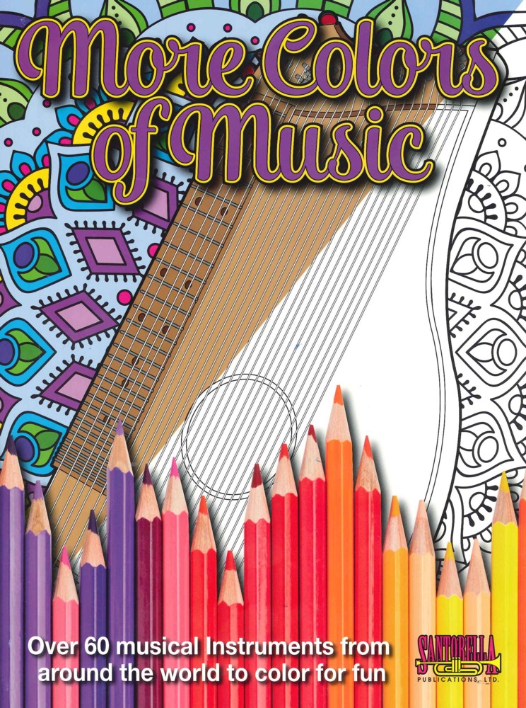 More Colors Of Music Instrument Colouring Book Sheet Music Songbook