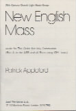 New English Mass Appleford Revised Score Sheet Music Songbook