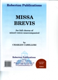 Missa Brevis Camilleri Satb Sheet Music Songbook