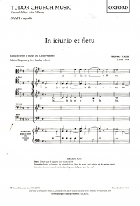 In Ieiunio Et Fletu Tallis Saatb Sheet Music Songbook