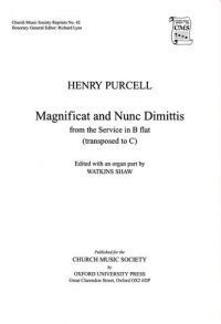 Magnificat & Nunc Dimittis Bb Purcell Sheet Music Songbook