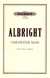 Chichester Mass Albright Satb A Cappella Sheet Music Songbook