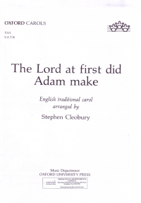 The Lord At First Did Adam Make Cleobury Satb Sheet Music Songbook