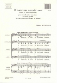 O Sacrum Convivium Messiaen Sctb Sheet Music Songbook