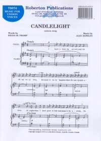 Candlelight Rowley/tharp Unison Sheet Music Songbook
