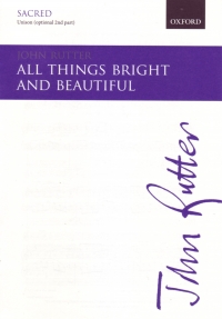 All Things Bright & Beautiful Rutter Unison/2pt Sheet Music Songbook