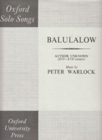 Balulalow Warlock Unison Sheet Music Songbook