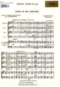 Hymn Of The Cherubim Rachmaninoff Satb Sheet Music Songbook