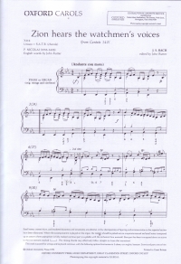 Zion Hears The Watchmens Voices Bach/rutter Sheet Music Songbook