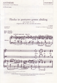 Flocks In Pastures Green Abiding Bach/roper Satb Sheet Music Songbook