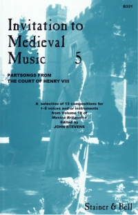 Invitation To Medieval Music Book 5 For 1-5 Voices Sheet Music Songbook