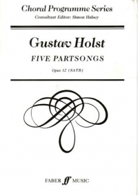 Holst Five Partsongs Op12 Satb Sheet Music Songbook