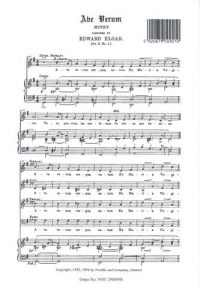Ave Verum Corpus Elgar Sop Solo/satb/organ Latin Sheet Music Songbook