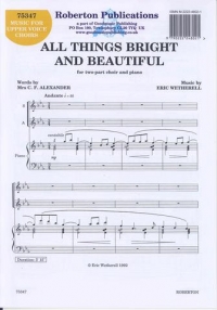 All Things Bright & Beautiful Wetherell Sa Sheet Music Songbook