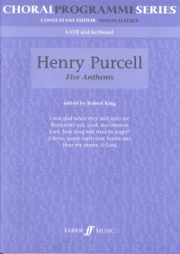 Purcell Five Anthems Satb Sheet Music Songbook