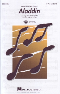 Aladdin Medley Lojeski 2pt Sheet Music Songbook