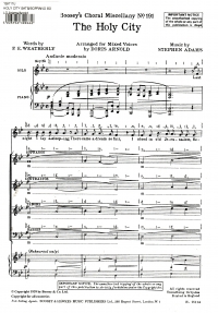 Holy City Satb/soprano Solo Adams/arnold Sheet Music Songbook
