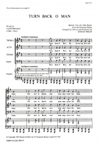 Turn Back O Man Holst Satb Vocal Score Sheet Music Songbook