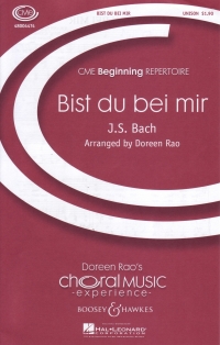 Bist Du Bei Mir Bach Unison Sheet Music Songbook