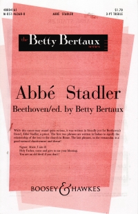 Abbe Stadler Beethoven/bertaux Sss Sheet Music Songbook