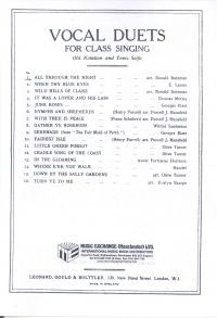 All Through The Night (welsh Air) 2-part Bateman Sheet Music Songbook