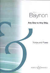 Any Boy To Any Ship Unison Baynon Sheet Music Songbook