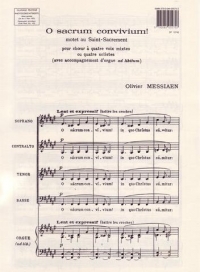 O Sacrum Convivium Messiaen Satb Sheet Music Songbook