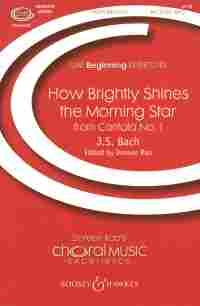 How Brightly Shines Cantata No 1 Bach Unison Sheet Music Songbook