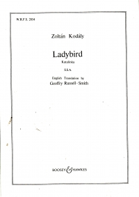 Ladybird Ssa Kodaly Sheet Music Songbook