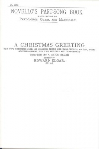 Christmas Greeting Elgar Satb Sheet Music Songbook