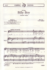 Billy Boy Unison Perry Curwin Sheet Music Songbook
