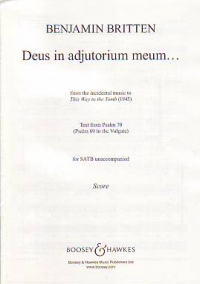 Deus In Adjutorium Meum Britten Satb Sheet Music Songbook