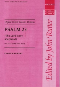 The Lord Is My Shepherd Schubert Ssaa & Piano Sheet Music Songbook