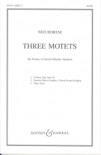3 Motets Rorem Satb Sheet Music Songbook