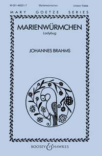 Marienwurmchen Brahms Unison & Piano Sheet Music Songbook