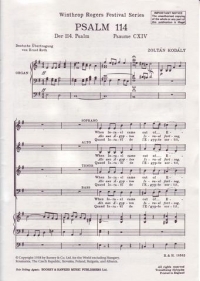 Psalm 114 Kodaly Satb Sheet Music Songbook