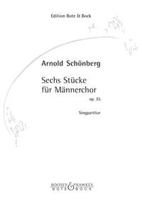 6 Stucke Op35 Schoenberg Ttbb German/english Sheet Music Songbook