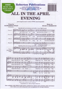 All In The April Evening Roberton Ttbb Sheet Music Songbook