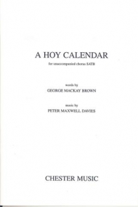 A Hoy Calendar Maxwell-davies Satb Unacc Sheet Music Songbook