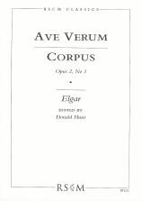 Ave Verum Corpus Op2 No 1 Elgar/hunt Satb/organ Sheet Music Songbook