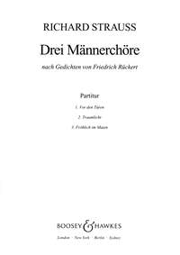 3 Mannerchore Ttbb German R Strauss Op123 Sheet Music Songbook