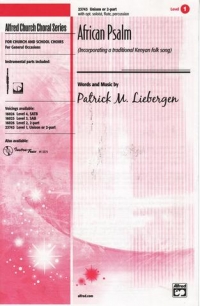 African Psalm Liebergen Unison/2pt Sheet Music Songbook