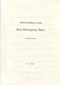 Alma Redemptoris Mater Maxwell Davies 4 Equal Vce Sheet Music Songbook