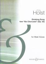 Drinking Song 6 Choruses Op53 Holst Ttbb Sheet Music Songbook