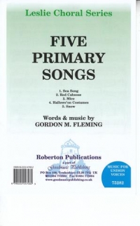 5 Primary Songs Unison Fleming Sheet Music Songbook